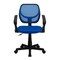Emma and Oliver Mid-Back Mesh Swivel Task Office Chair with Curved Square Back and Arms